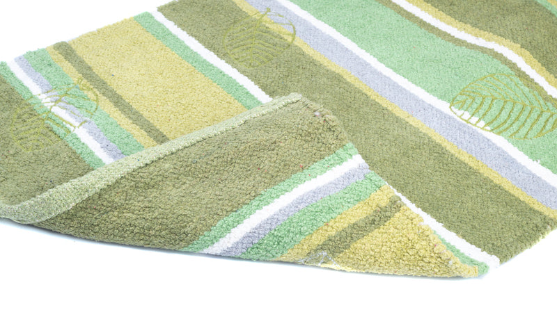 Garden Soft Cotton Chenille Mat Green