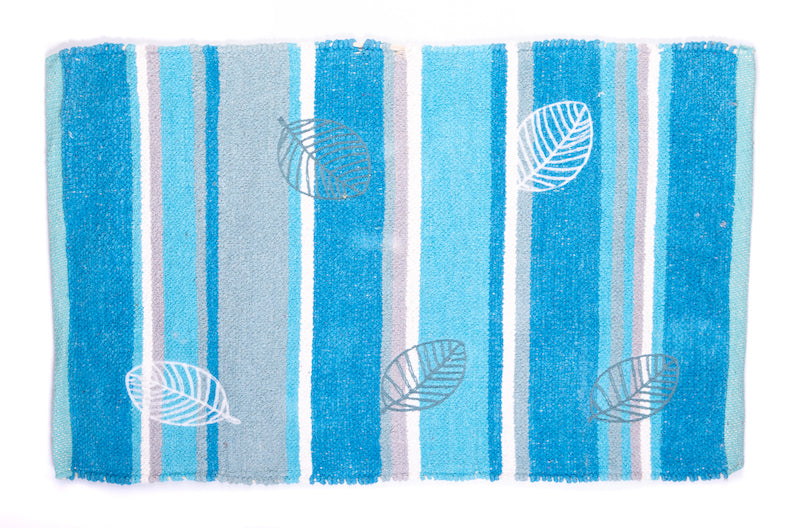 Garden Soft Cotton Chenille Mat Blue