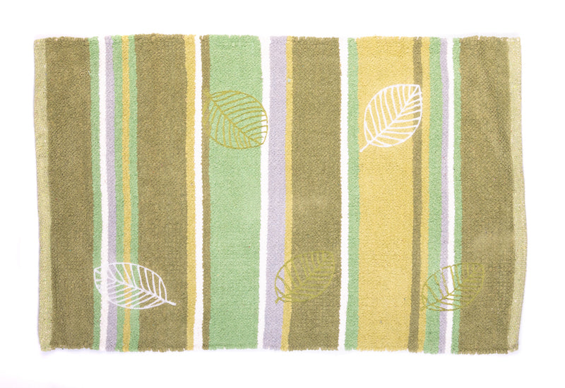 Garden Soft Cotton Chenille Mat Green