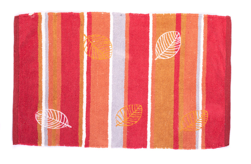 Garden Soft Cotton Chenille Mat Red