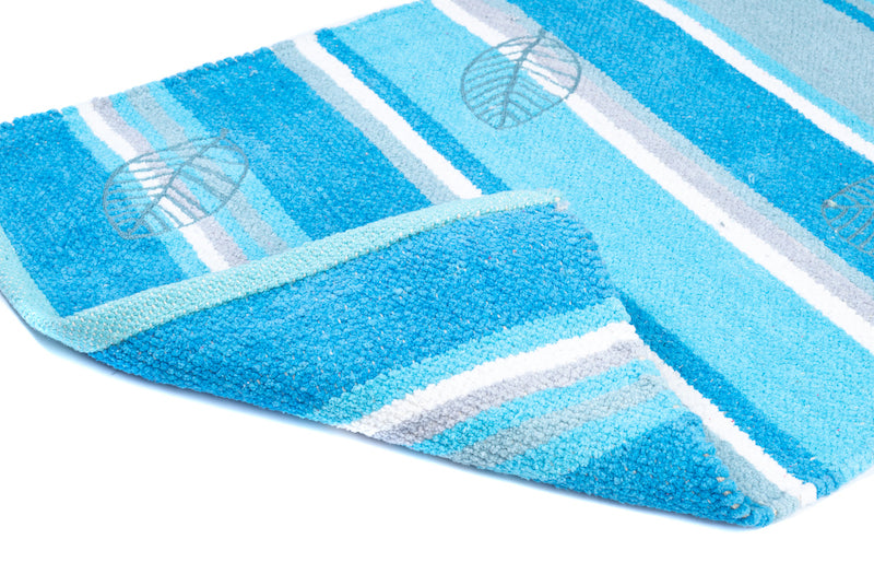 Garden Soft Cotton Chenille Mat Blue