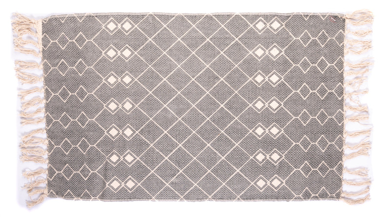 Grace Cotton Print Mat 50x70 cm-Grey