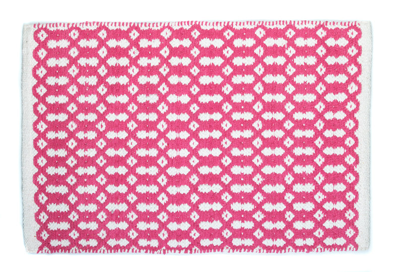 Victoria Soft Cotton Chenille Mat 50x80cm-Pink with anti skid coating