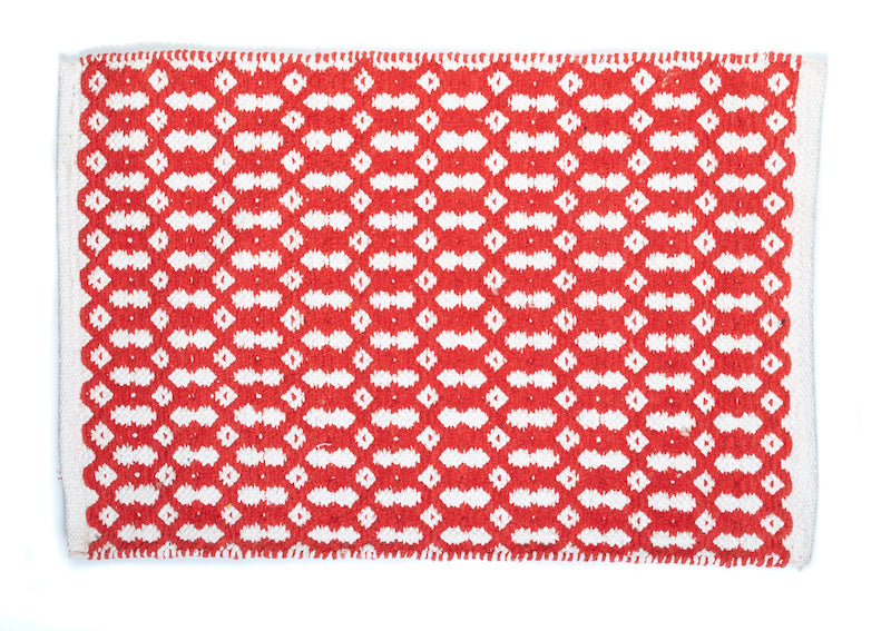 Victoria Soft Cotton Chenille Mat 50x80cm-Red with anti skid coating