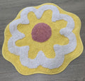 Soft Cotton flower shaped bathmat with anti skid back 56x58 CM