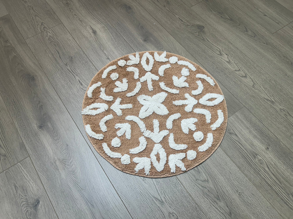 Soft Cotton bathmat with anti skid back 20" round