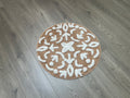 Soft Cotton bathmat with anti skid back 20" round