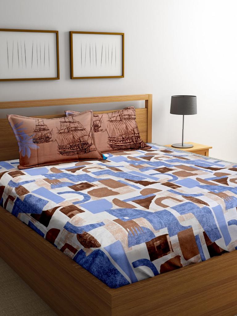 Ultra-Soft Cotton 144tc Bedsheet Set-230x254cm;43x69 2 pillows